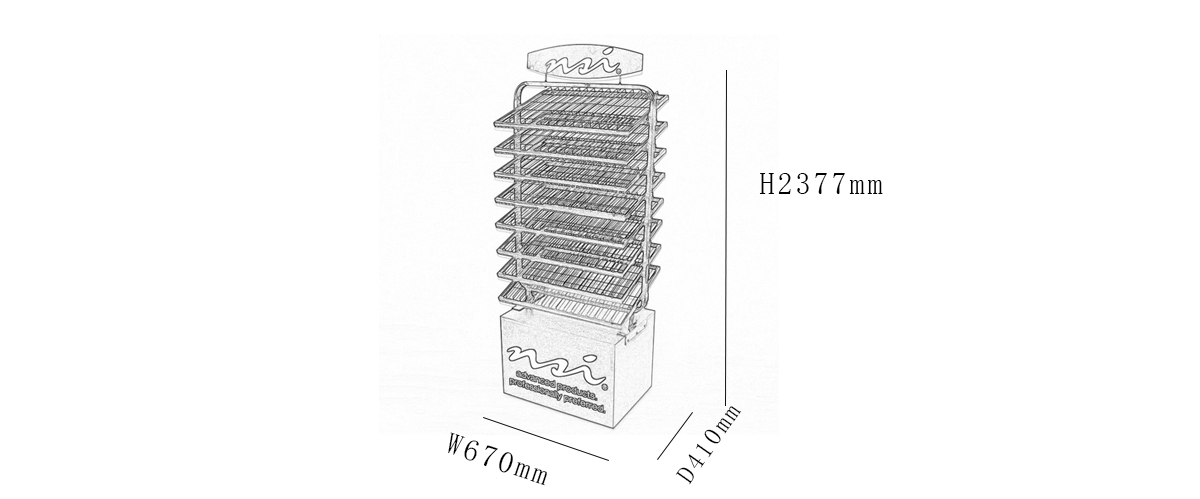 促銷八層落地指甲油金屬展示架，用于購物商店